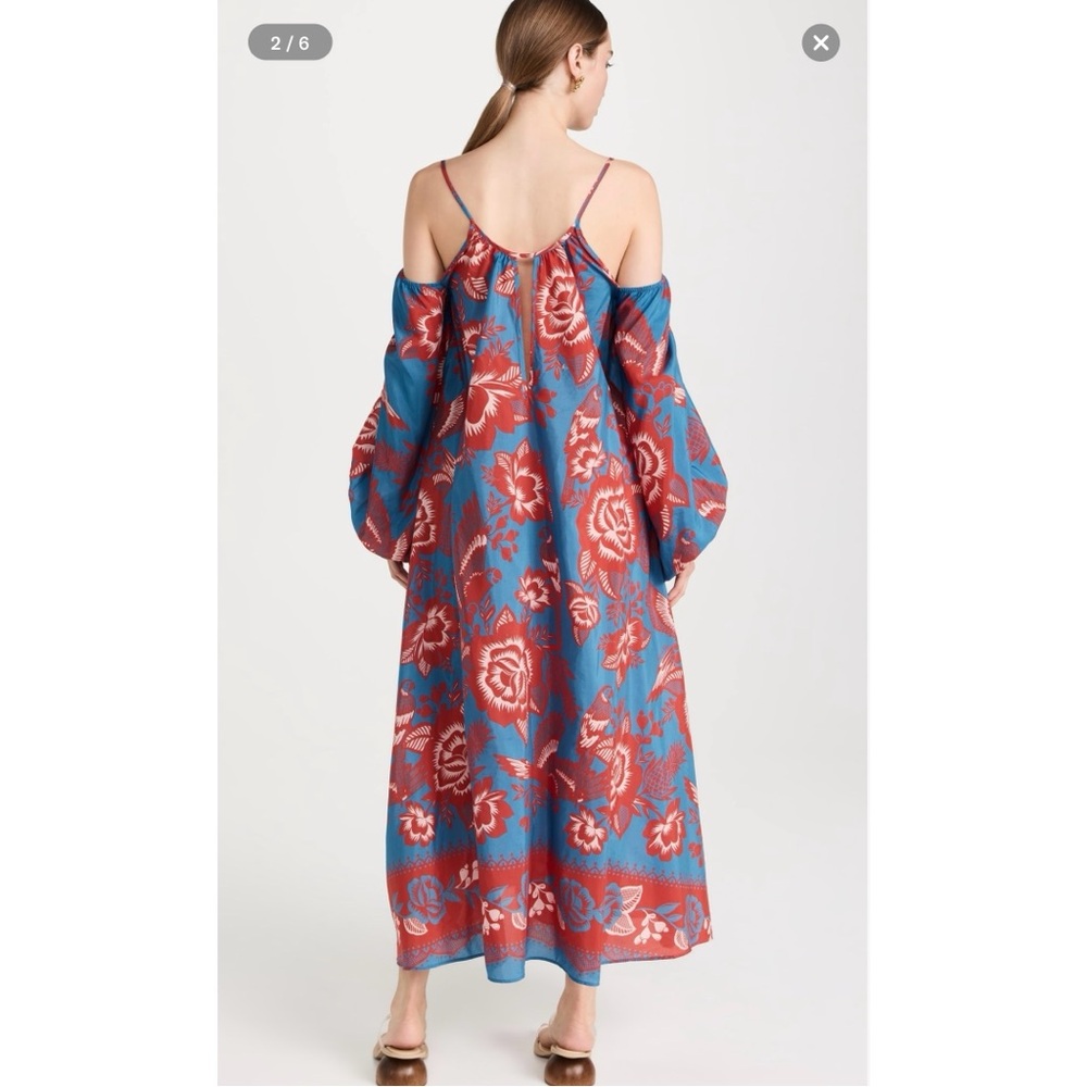 FARM Rio Blue & Red Floral Maxi Dress - Picture 9 of 9